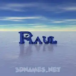 raul in Horizon style - 3D name wallpaper