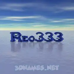 reg333 in Horizon style - 3D name wallpaper