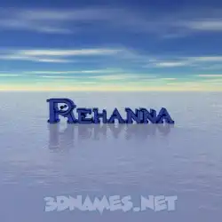 rehanna in Horizon style - 3D name wallpaper