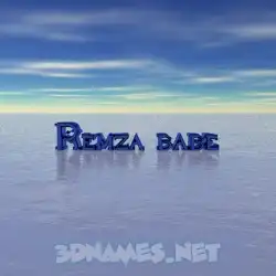 remza babe in Horizon style - 3D name wallpaper