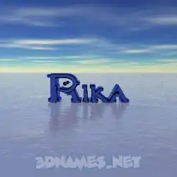 rika in Horizon style - 3D name wallpaper