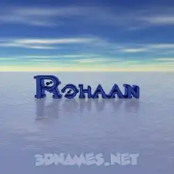 rohaan in Horizon style - 3D name wallpaper