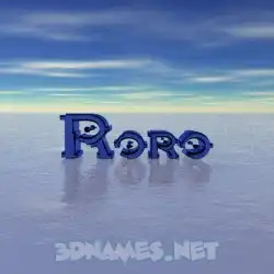 roro in Horizon style - 3D name wallpaper