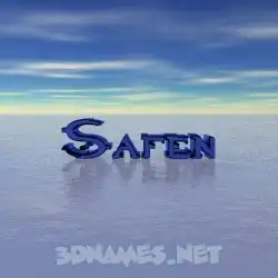 safen in Horizon style - 3D name wallpaper