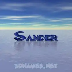 sander in Horizon style - 3D name wallpaper