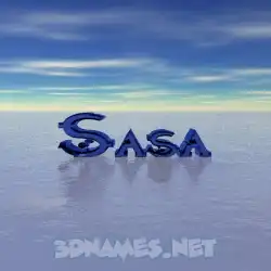 sasa in Horizon style - 3D name wallpaper