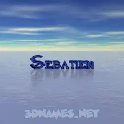 sebatien in Horizon style - 3D name wallpaper