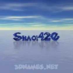 shagi420 in Horizon style - 3D name wallpaper
