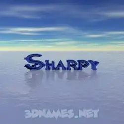 sharpy in Horizon style - 3D name wallpaper