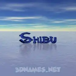 shibu in Horizon style - 3D name wallpaper