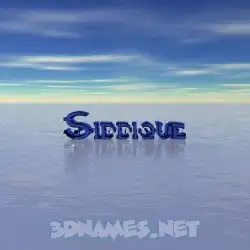 siddique in Horizon style - 3D name wallpaper