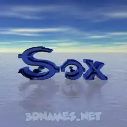 sox in Horizon style - 3D name wallpaper