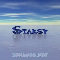 staksy in Horizon style - 3D name wallpaper