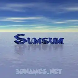 sumsum in Horizon style - 3D name wallpaper