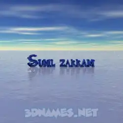 sunil zakkam in Horizon style - 3D name wallpaper