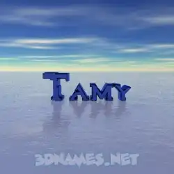 tamy in Horizon style - 3D name wallpaper