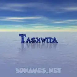 tashwita in Horizon style - 3D name wallpaper