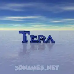 tera in Horizon style - 3D name wallpaper