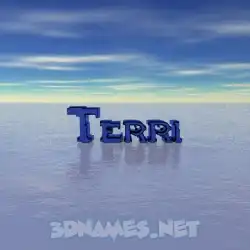 terri in Horizon style - 3D name wallpaper