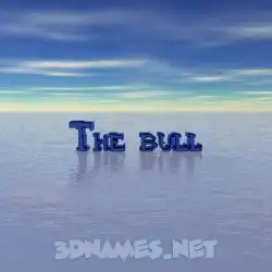 the bull in Horizon style - 3D name wallpaper