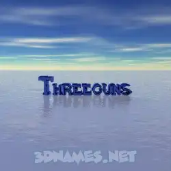 threeguns in Horizon style - 3D name wallpaper