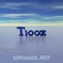 tiggz in Horizon style - 3D name wallpaper