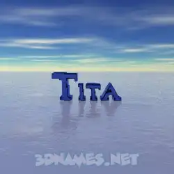 tita in Horizon style - 3D name wallpaper