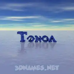 tonga in Horizon style - 3D name wallpaper