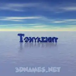tonykenny in Horizon style - 3D name wallpaper