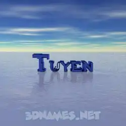 tuyen in Horizon style - 3D name wallpaper