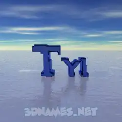 tyi in Horizon style - 3D name wallpaper