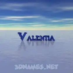 valentia in Horizon style - 3D name wallpaper