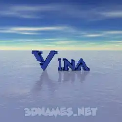vina in Horizon style - 3D name wallpaper