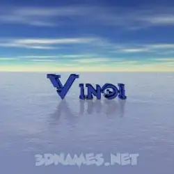 vinoi in Horizon style - 3D name wallpaper