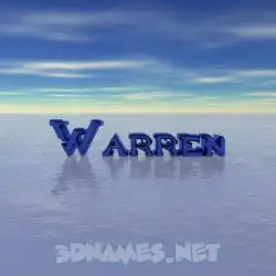 warren in Horizon style - 3D name wallpaper