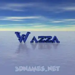 wazza in Horizon style - 3D name wallpaper