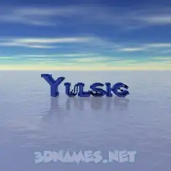yulsic in Horizon style - 3D name wallpaper