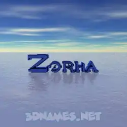 zorha in Horizon style - 3D name wallpaper