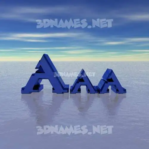 aaa in Horizon style - 3D name wallpaper