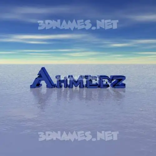 ahmedz in Horizon style - 3D name wallpaper