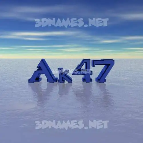 ak47 in Horizon style - 3D name wallpaper