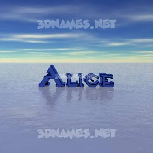alice in Horizon style - 3D name wallpaper