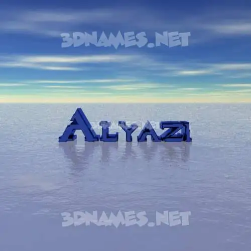 alyazi in Horizon style - 3D name wallpaper