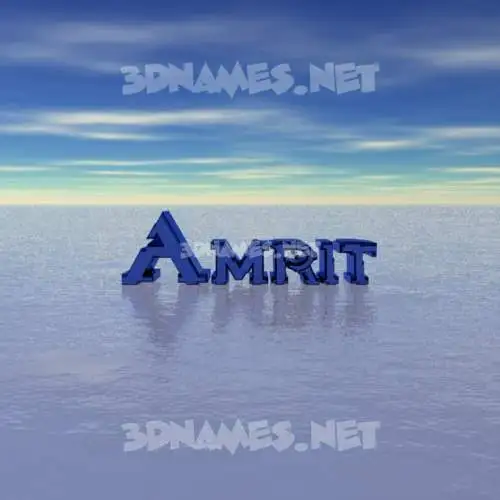 amrit in Horizon style - 3D name wallpaper