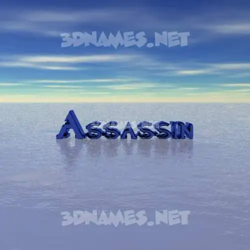 assassin in Horizon style - 3D name wallpaper