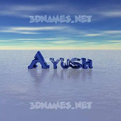 ayush in Horizon style - 3D name wallpaper