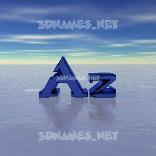 az in Horizon style - 3D name wallpaper