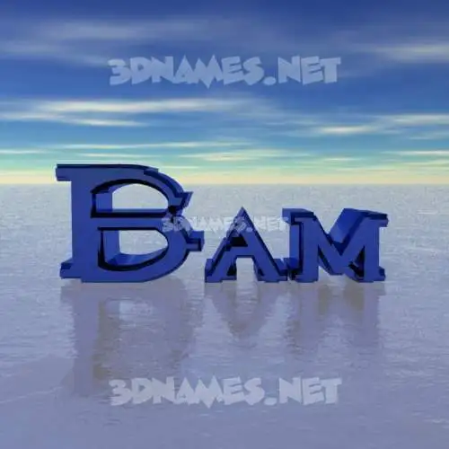 bam in Horizon style - 3D name wallpaper bam in Horizon style - 3D name wallpaper