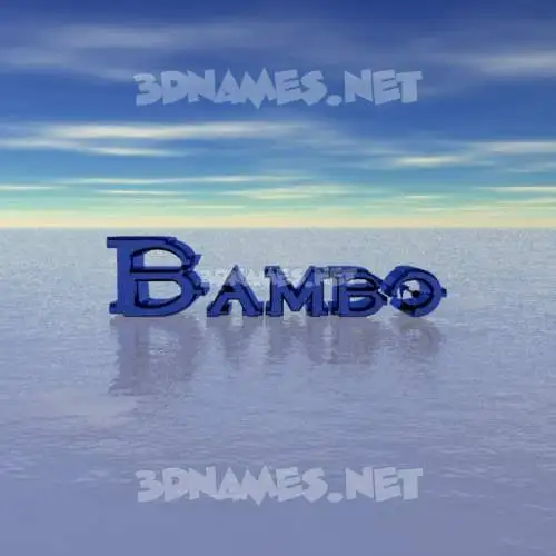 bambo in Horizon style - 3D name wallpaper