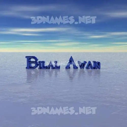 bilal awan in Horizon style - 3D name wallpaper